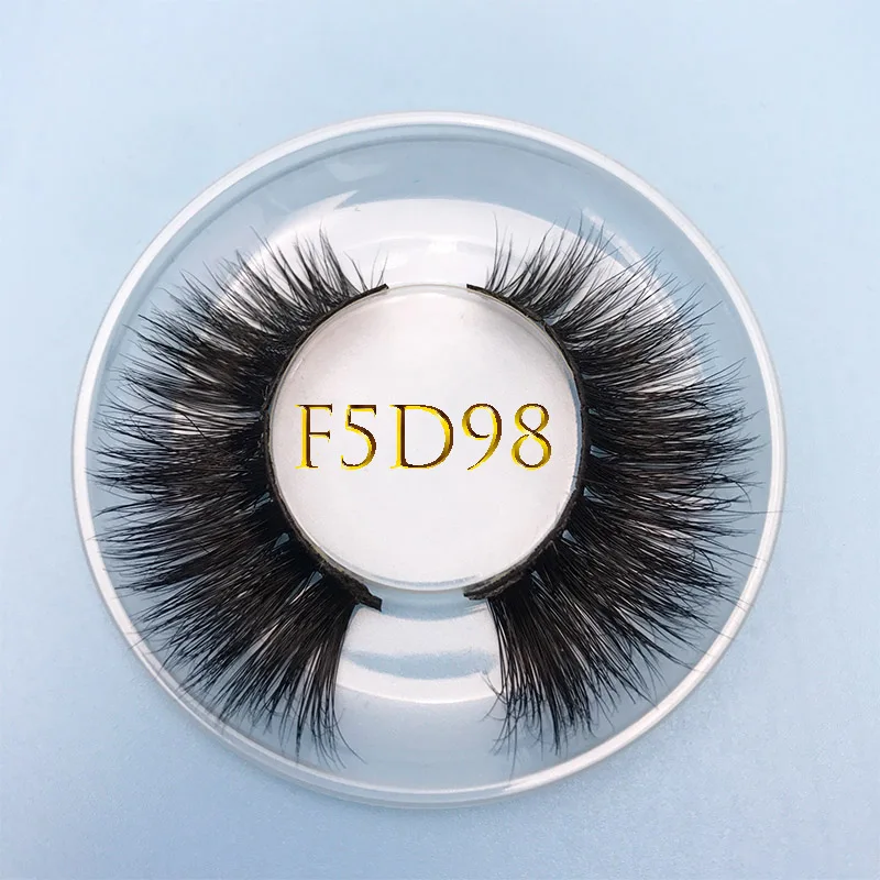 F5D98 Пользовательские коробки MIKIWI 24 стиля 5D ручной работы натуральные Толстые Длинные Накладные ресницы Cuelty бесплатно драматический роскошный макияж 5D норковые ресницы - Цвет: F5D98