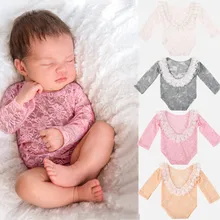 Accessoires de photographie pour nouveau nés, 1 pièce, Costume Photo pour filles, barboteuse mignonne en dentelle avec perles