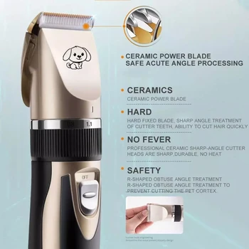 Dog Clippers Professional Electric Pet Hair Trimmer Kit Cat Grooming Haircut Cutter Cutting Machine Clipper 3