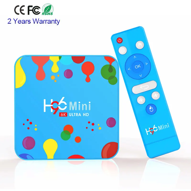 

4GB 128GB H96 Mini Android 9.0 TV Box Allwinner H6 Quad Core 6K H.265 Wifi netflix Youtube Set top box H96mini 4GB32GB