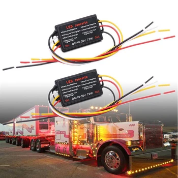 

2pcs 10-30V Car Flasher Module Adapter Flash Strobe Controller for LED Side Marker Brake Light Tail Stop Turn Signal Work Light