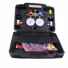 HS-S36F-134a автомобильный Кондиционер жидкостный счетчик хладагент часы техническое обслуживание специальный двойной стол клапан кондиционер стол