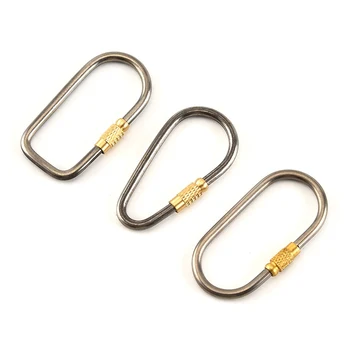 

Outdoor Portable Carabiner Clip Titanium Alloy Carabiner Hooks Buckle Screw Locking Key Chain Holder Camping Hiking Tools