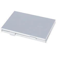 Silver Aluminium Alloy Micro TF Memory Card Storage Wallet Carrying Case Holder Protective Box