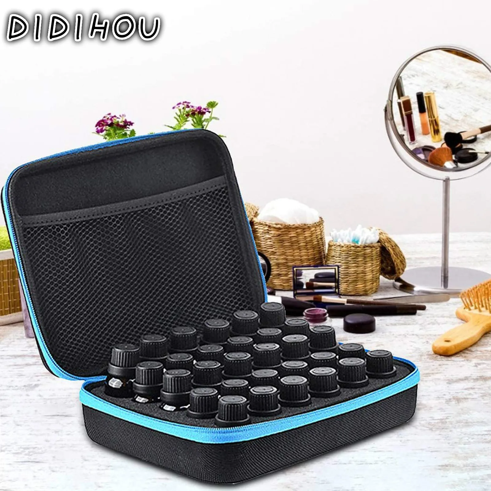 

30/60 Bottles Essential Oil Case 10ml/15ml Essential Oil Collecting Bags Travel Portable Carrying Cases Nail Polish Storage Bag