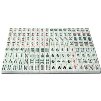 

Kuulee 2.2x1.5x1.1cm Mah-Jong Set Portable Vintage Mini Mahjong with Storage Box