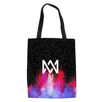 

THIKIN Marcus and Martinus Print Shopping Bag Reusable Shoulder Bags for Women Girls Casual Large Canvas Tote Ladies Custom 2019