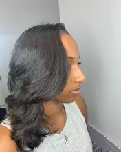 Bob corto-Peluca de cabello humano ondulado de 4x4 para mujer, postizo de malla con división 13x1, pelo Remy brasileño predespuntado