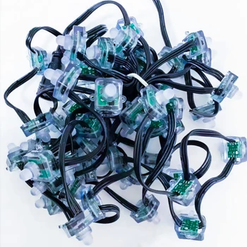 

12V 18awg Wire 12mm WS2811 RGB Module Square LED Smart Pixel Node IP68 ray wu/daniel/xconnect connector
