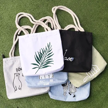 

Bags for Women Canvas Tote Printed Women's Bag Casual Beach Tote Eco Shopping Bag Daily Items Collapsible Canvas Shoulder Tote