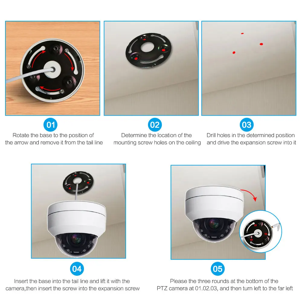 POE Onvif P2P 4X ZOOM HD 1080P 5MP PTZ IP скоростная купольная ИК-камера Ночная наружная