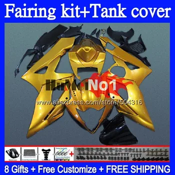 

+Tank Kit For SUZUKI GSXR-1000 GSXR 1000 1000CC CC 68MC.86 K5 GSX-R1000 GSX R1000 GSXR1000 05 06 2005 2006 ALL Golden Fairing