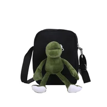 Мини-холщовые сумки, сумка-мессенджер, женская сумка на одно плечо, новая модная сумка-лягушка