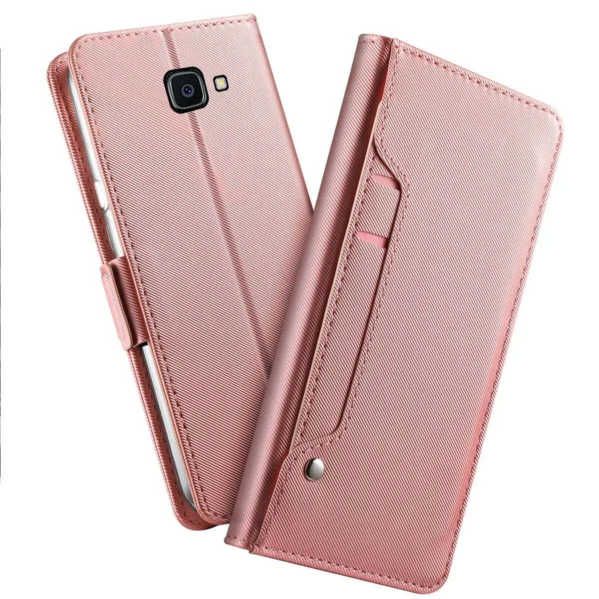Для samsung Galaxy Xcover 4S чехол Роскошный из искусственной кожи флип-чехол с подставкой с зеркалом и отделениями для карт Xcover 4 Чехол - Цвет: Rose Gold