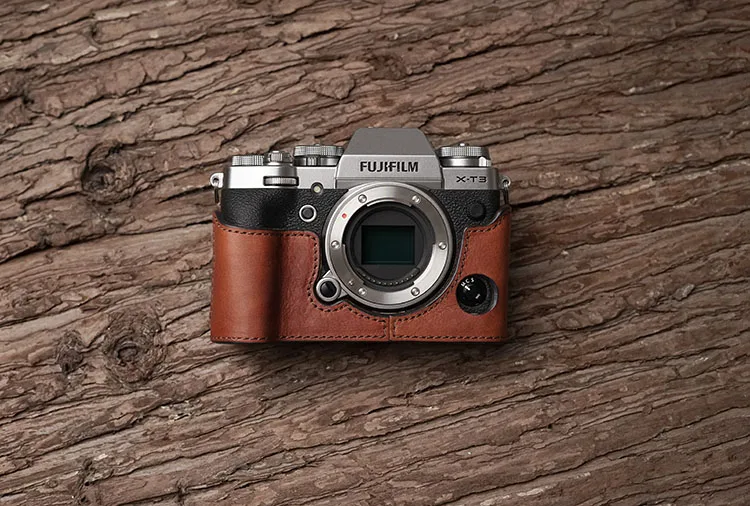 Mr.Stone Brand Genuine Leather Camera case Half