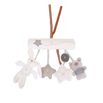 

HotBaby Rattle Toys Animal Doll Bell For Stroller Infant Multifunctional Hand Bell Music Plush Toy Educational Toy