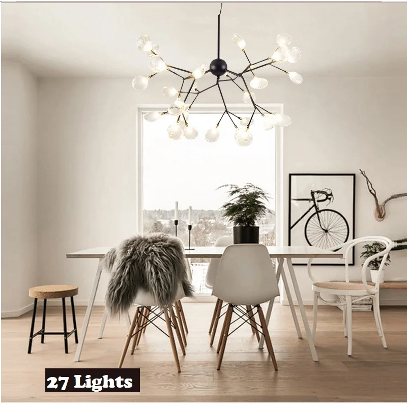 Арт-деко люстра Светлячок Освещение Современная спальня подвесной светильник/подвесной домашний Креативный светодиодный светильник