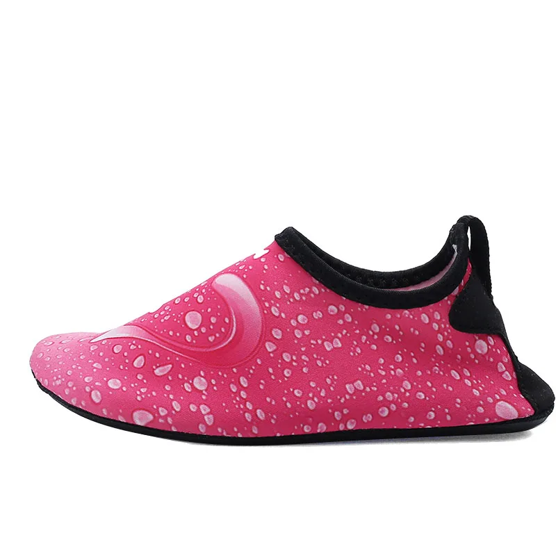 Обувь Barefoot; детская быстросохнущая обувь для плавания с трубкой; Повседневная легкая обувь для плавания; носки для пляжа и бассейна; детские тапочки с героями мультфильмов - Цвет: CX-1G12-HRose
