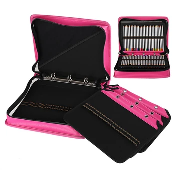 

180 Holes PU Leather Pencilcase Multi Functional School Pencil CaseDrawing Pen Bag Art Supplies Stationery