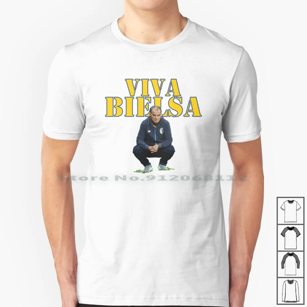 Футболка Viva Marcelo Bielsa из 100% хлопка biэльза Марсело биэльза спайгейт Йоркширский терьер Carajo Loco Аргентина Чили Новорожденные старые мальчики