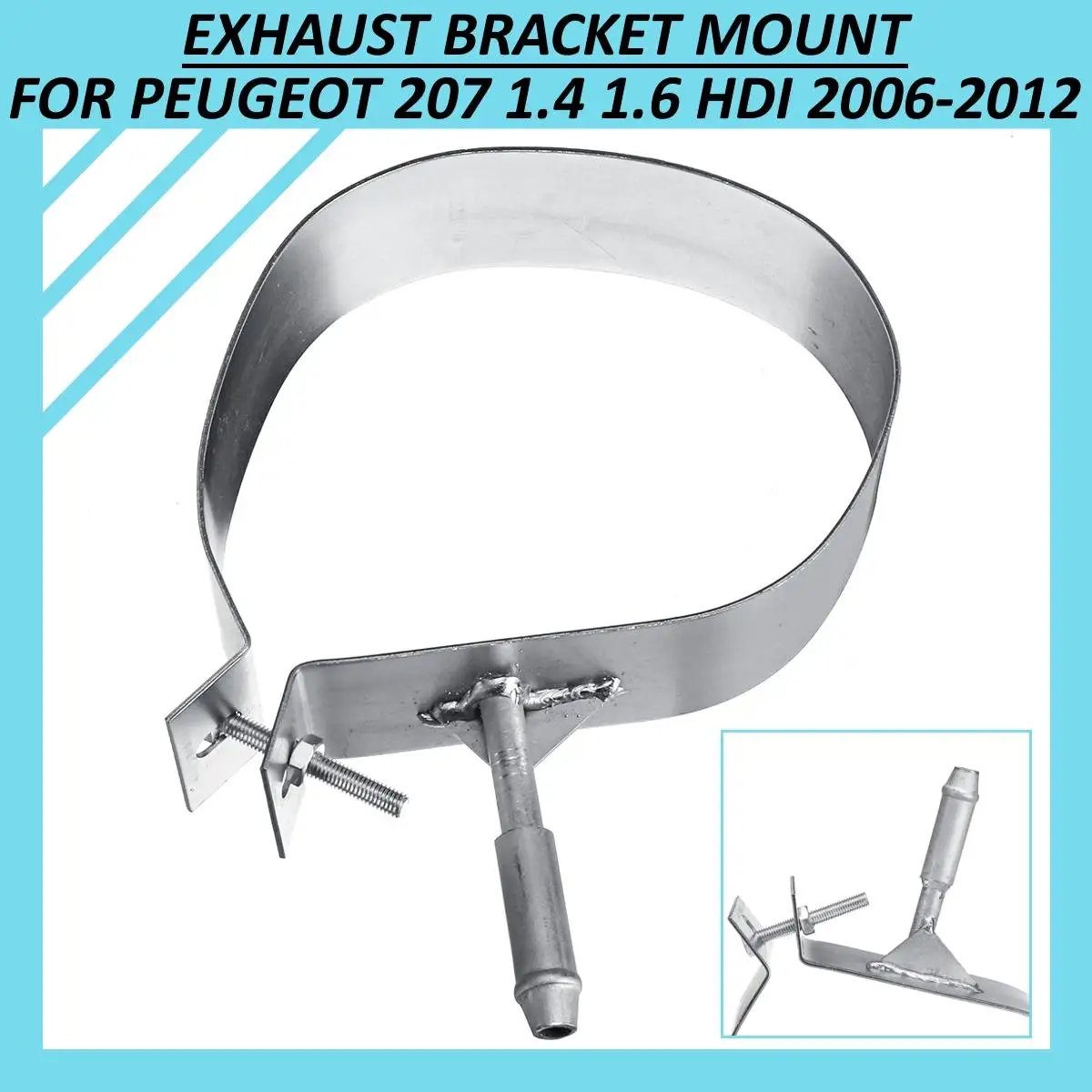 

Metal Car Rear Exhaust Clamp Bracket Mount FOR PEUGEOT 207 1.4 1.6 HDI 2006 2007 2008 2009 2010 2011 2012 Accessories