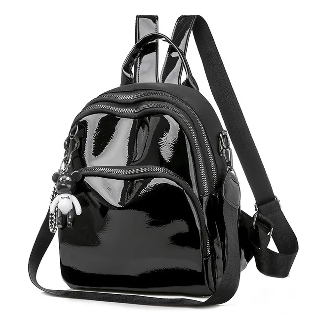 Серебряный корейский женский рюкзак, женские сумки из мягкой кожи, дорожная сумка для студентов, школьные сумки, сумка для женщин - Цвет: black-big