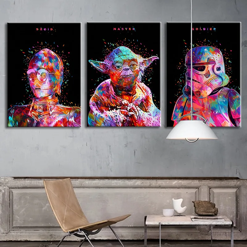 Star Wars 7 Minimalist Art High Definition Poster Painting Darth Vader Stormtrooper Movie Wall Picture Print Home Art