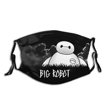 

Big Robot Baymax Reusable Face Mouth Mask Filters Inside Reusable Anti Bacterial Dust Protection Mask Mouth Muffle