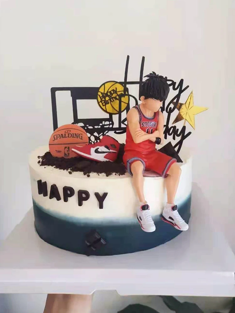 Décoration de gâteau,Basketball boy 1Décoration de Cupcake pour anniversaire, thème de basket