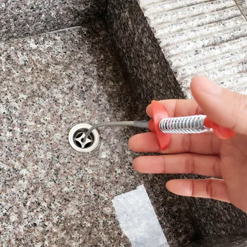 

Hand Bending Pressure Sewers Clip Device Junk Sewer Dredge Handle Hair Cleaning Tool Drain Sewer Dredge Pipeline Hook