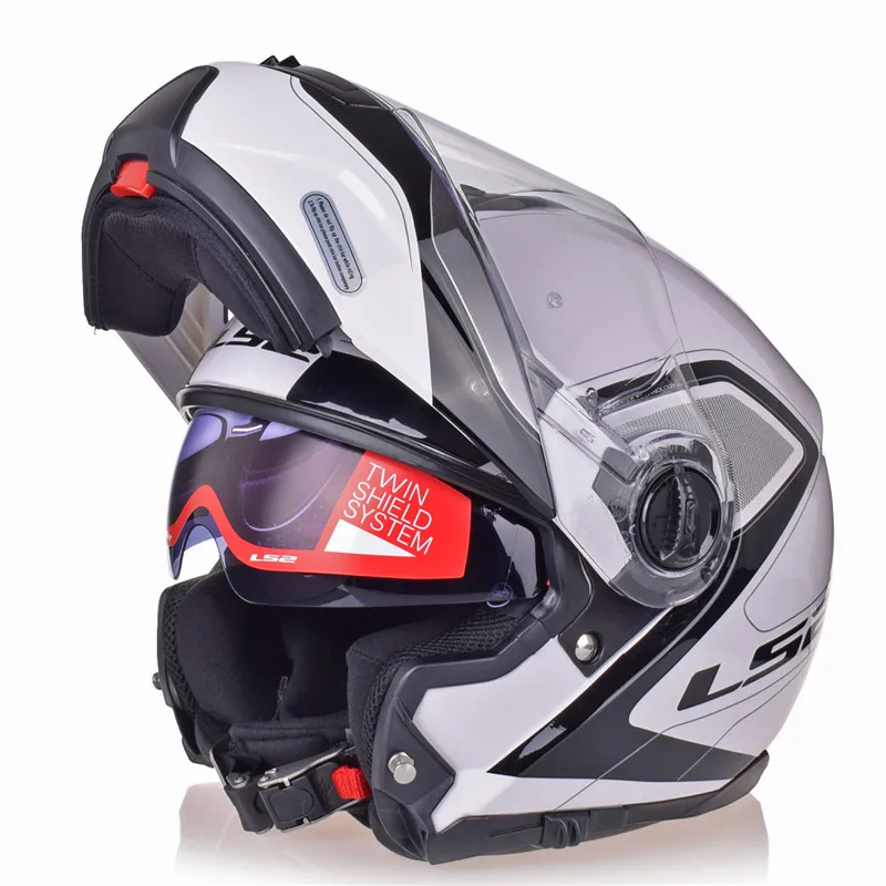 LS2 FF325 стробоскоп модульный мотоциклетный шлем Filp up Dual Visors Casco Moto Capacetes De Motociclista профессиональные Шлемы - Цвет: Civik White