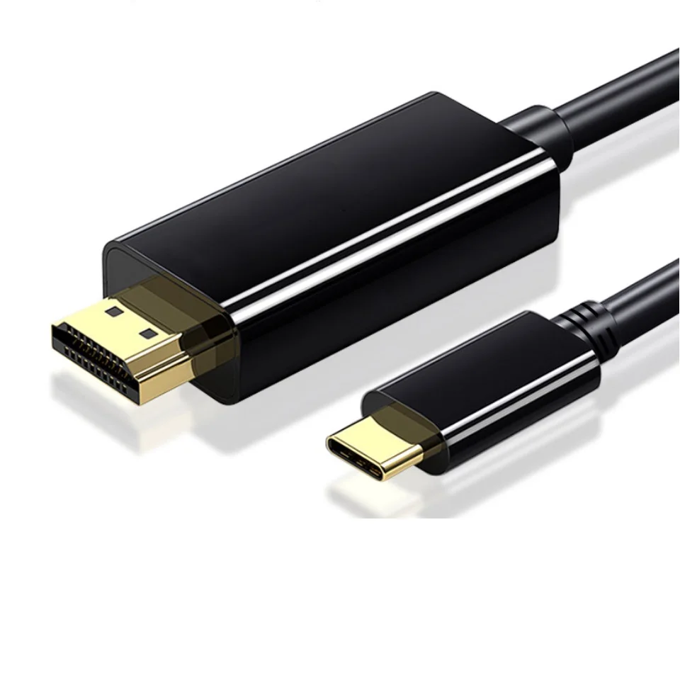 

1.8M gold plating USB-C Type C 3.1 USB Male To HDMI Cable 3D & 4K Resolution For TV laptop smart phone Macbook Samsung Huawei