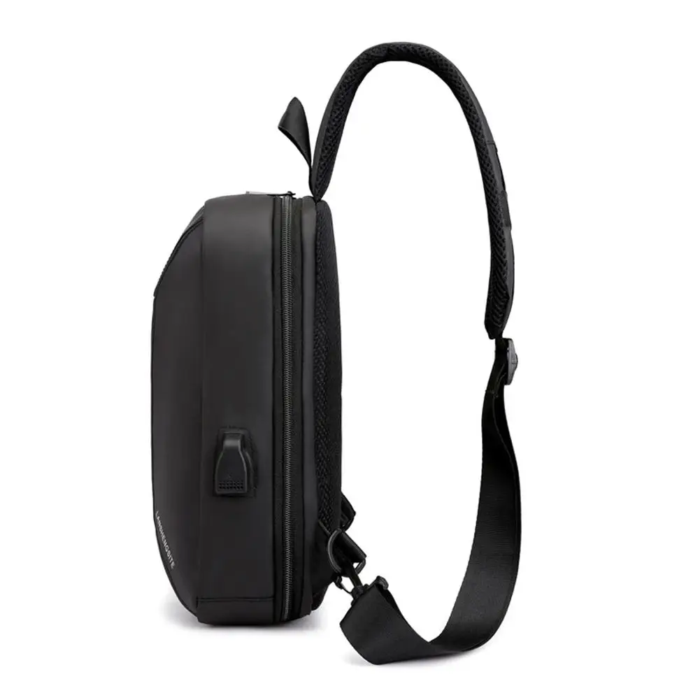 Модная нагрудная сумка Yfashion для мужчин, водонепроницаемая сумка через плечо USB, сумка для мобильного телефона