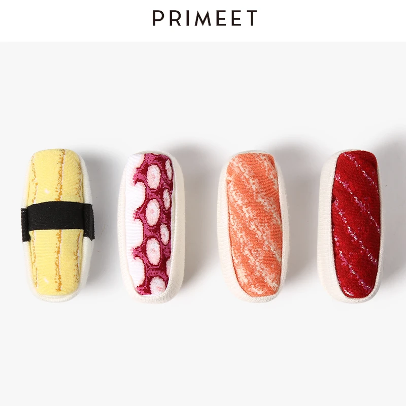 Рождественский подарок, женские милые носки, принт с животными, морепродукты, еда, носки без пятки, хлопковые милые суши, лосось, дизайнерские носки, harajuku, забавные