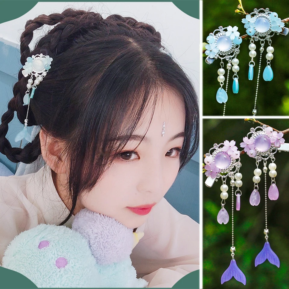 Китайские древние палочки для волос HanFu стильные заколки в форме полумесяца заколки для волос головной убор для женщин/детей аксессуары для волос на каждый день