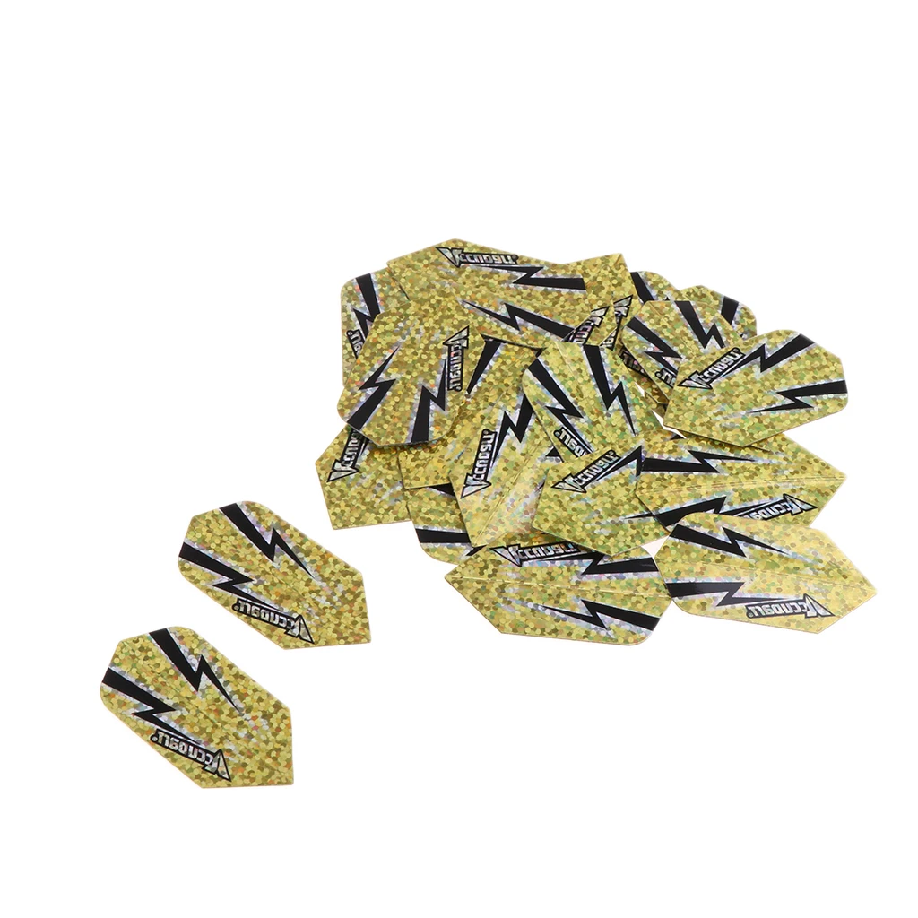 MagiDeal 20pcs Dart Flights Standard Geometric Patterns Darts Flights Protectors for Steel / Soft Tip DIY Darts Accessories