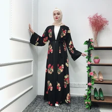 Мусульманское платье открытый абайя кимоно кардиган Абая для женщин турецкая исламская одежда халат Musulmane Дубай ислам кафтан джеллаба