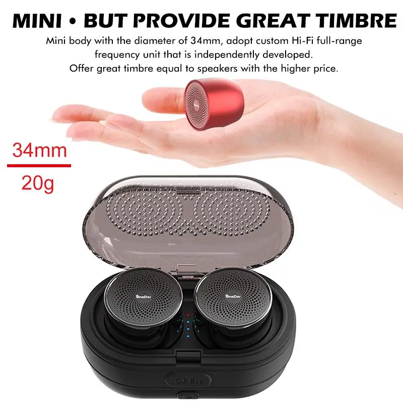 2 в 1 Супер Мини bluetooth колонки Металлические Магнитные портативные уличные беспроводные колонки музыкальный плеер с зарядным устройством 1000 мАч