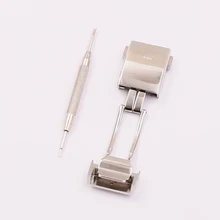 Высококачественная застежка из нержавеющей стали для ремня Breitling 20 мм полированная серебряная застежка с двойным кликом, выделенная логотипом 1884