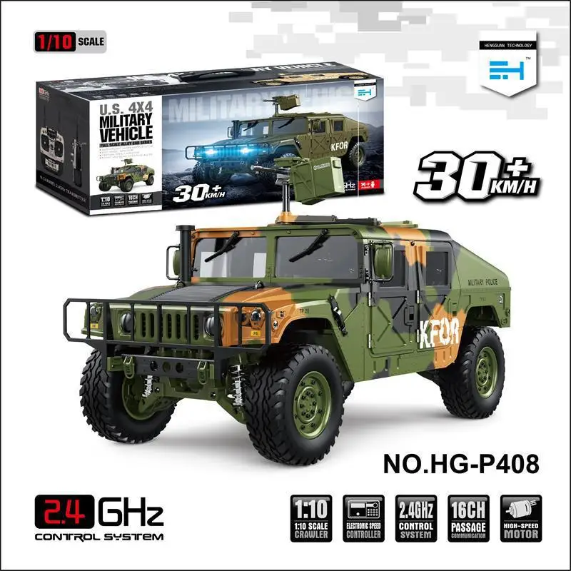 

New Products Military Trucks RC 1/10 Model jun ka Model 4*4 jun ka Hummer RC Remote Control Car