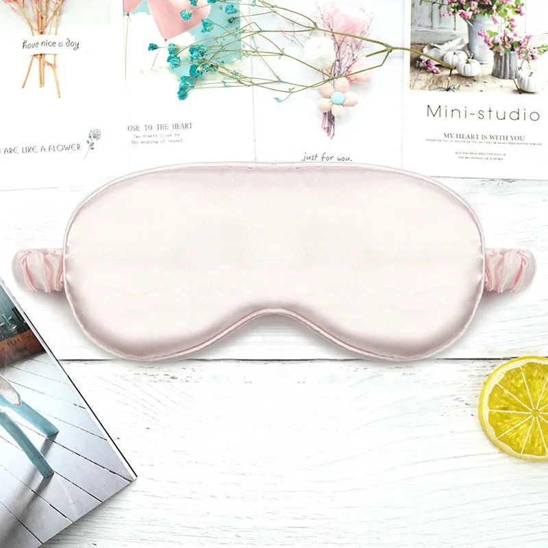 pink Шелковая затеняющая маска для сна, Мягкая комфортная многоцветная маска для сна, Защитная повязка на глаза, нашивка для век, защитная маска для сна - Цвет: pink