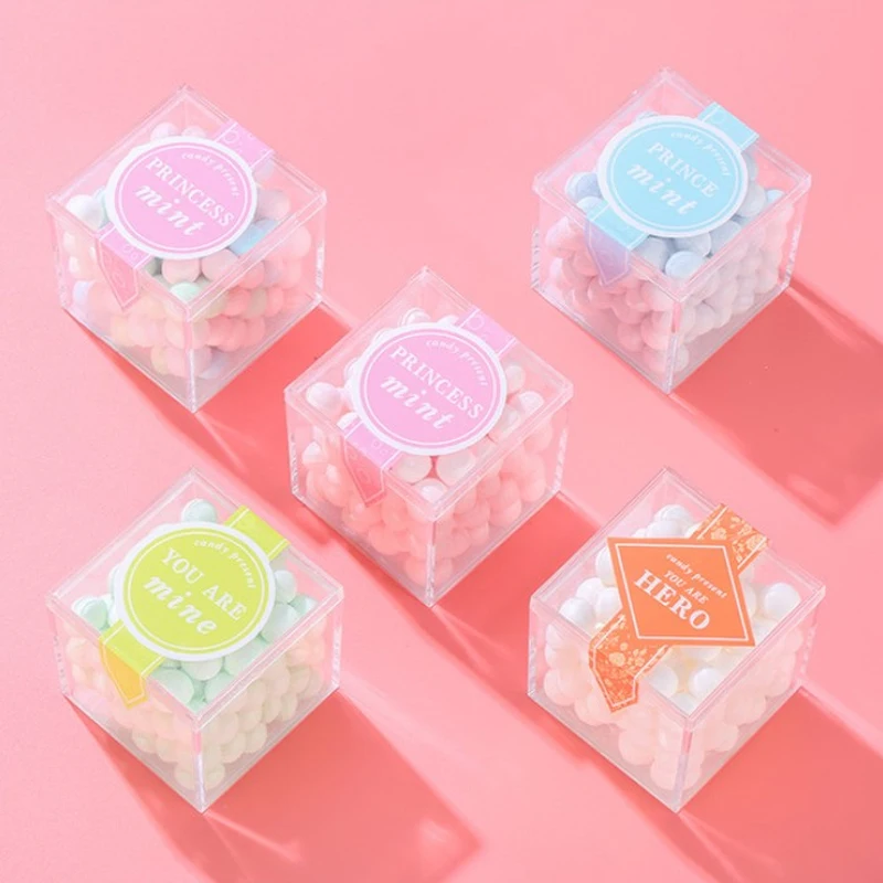 

10pcs Square plastic transparent box with cover candy box baby shower box moon cake box cookie Dried flowers packaging box