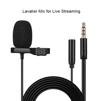 

2-in-1 Live Recording + Monitoring Omni-directional Clip Microphone Karaoke Interview Recording Portable Microphone For IOS Andr