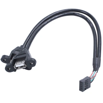 

9 Pin To Dual USB 2.0 Type A Female Header Adapter Cable Motherboard Mainboard