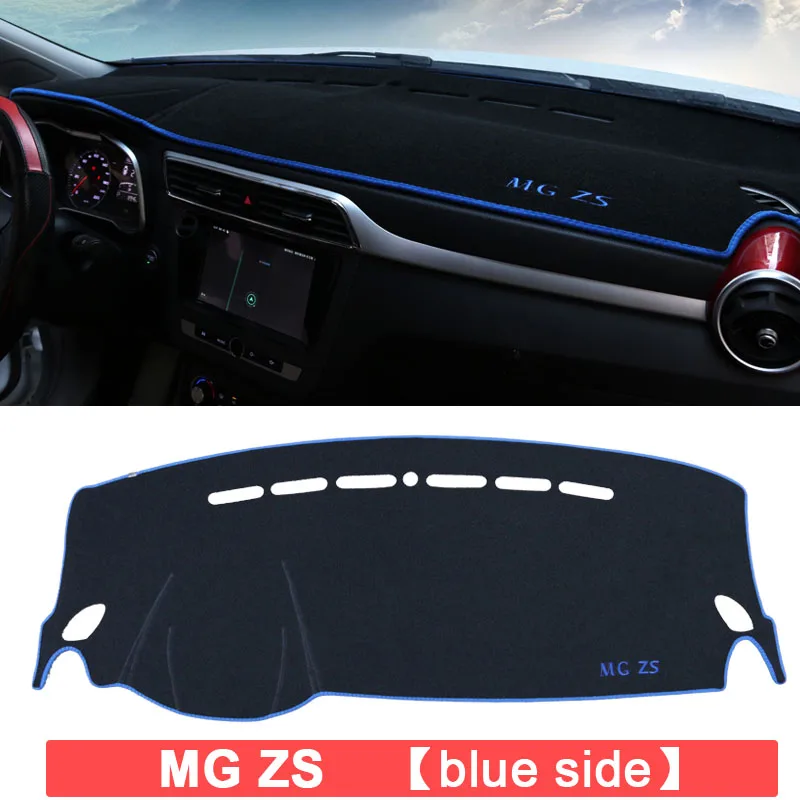 Приборная панель автомобиля Избегайте Light Pad Инструмент крышка платформы стол коврик ковры отделка LHD для MG ZS EZS аксессуары - Название цвета: Blue Side