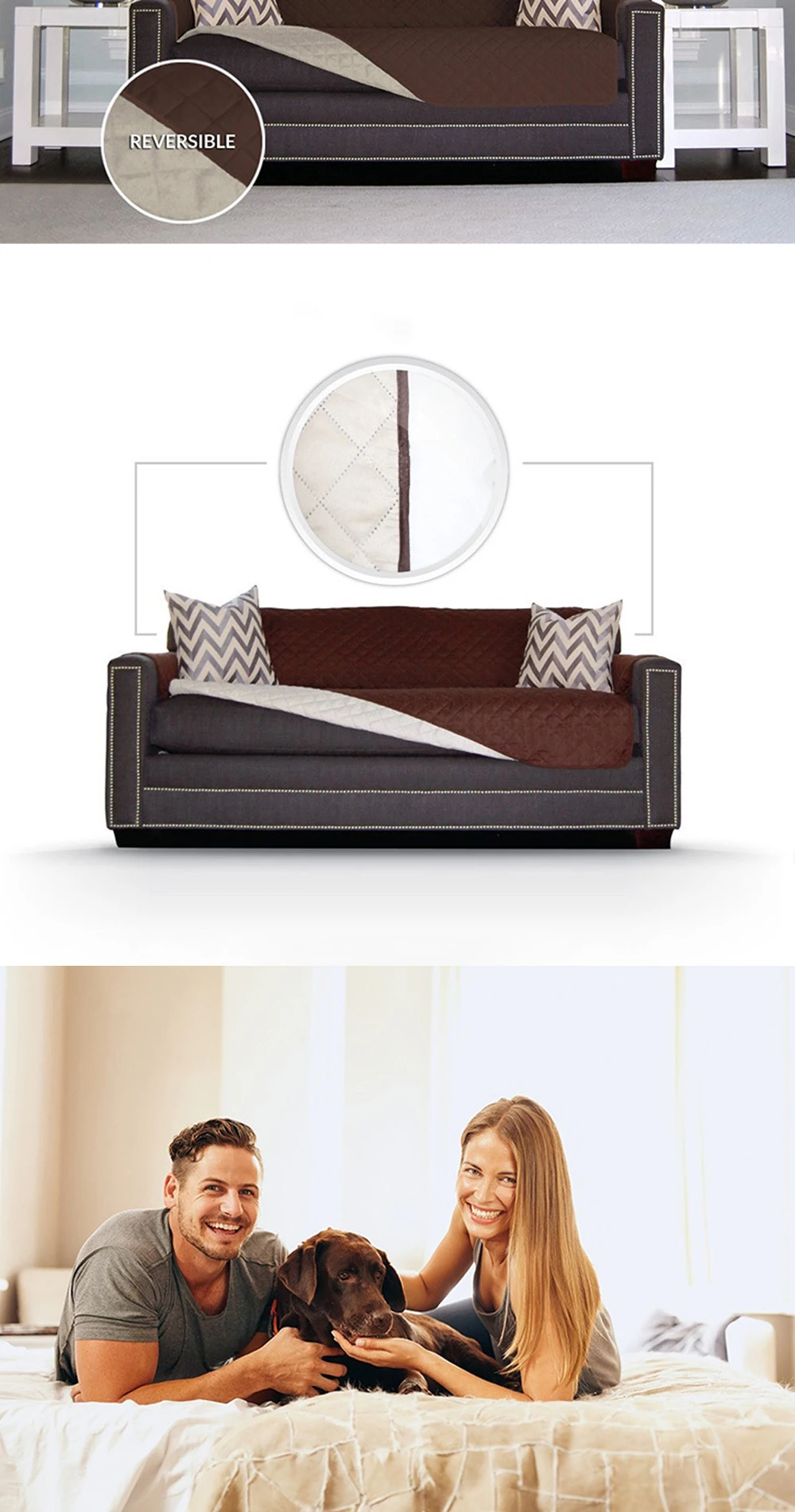 Супер эластичные модные диванную подушку двусторонний мягкий бархат покрытие дивана для животных Водонепроницаемый машинная стирка диван Ipad Mini 1/2/3 местный