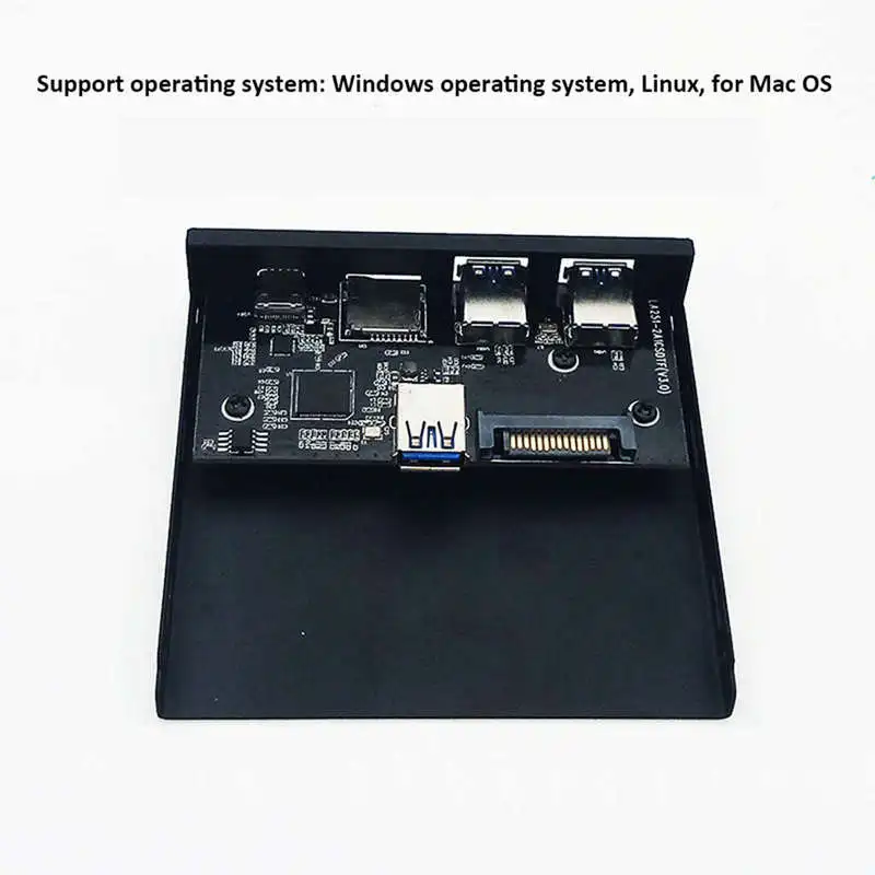 33S50-Rtk 3 в 1 кардридер ПК Передняя панель медиа тип-c двойной Usb 3,0 порт концентратор приборной панели с Usb кабель питания Tf Sd кард-ридер