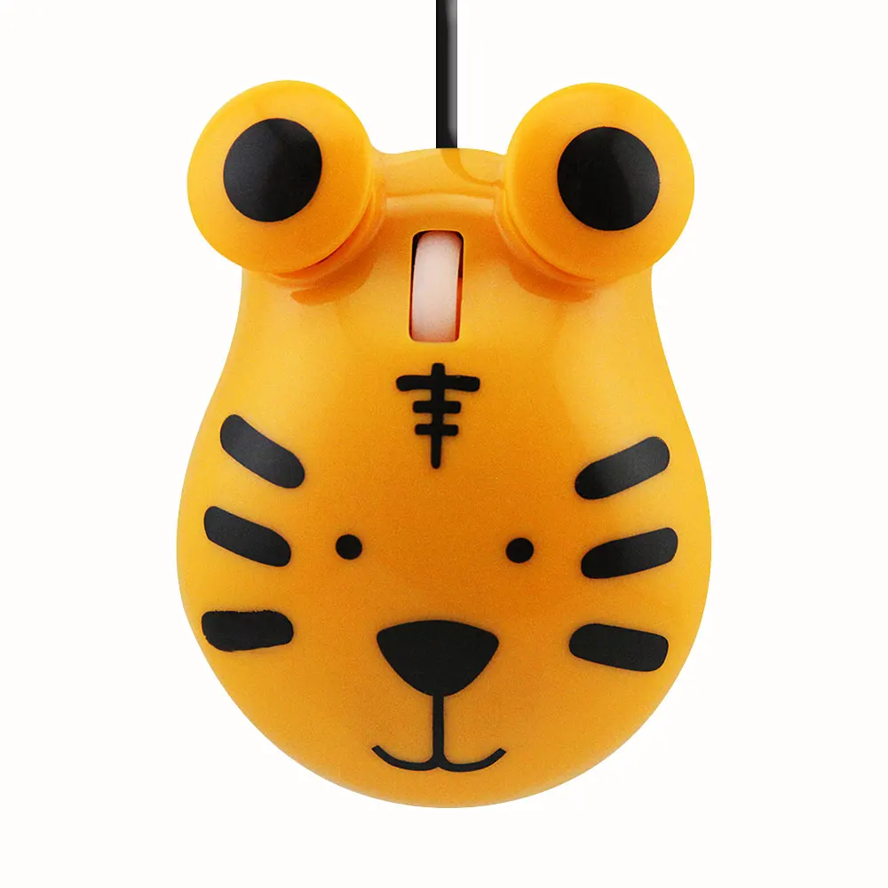 1600DPI Little Animals Shape Design USB Mouse with Pad Frog Tiger Bear Mice for Desktop Computer Kids Gift 