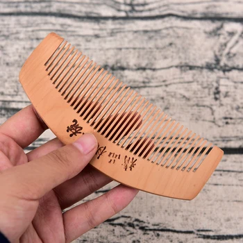 

Eco Friendly Wood Hair Brush Massage Comb Close Teeth Anti-static Head Massage Hair Care Wooden Tool 1Pcs