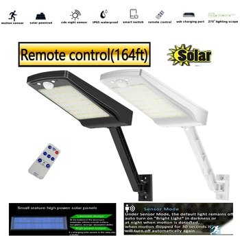 

Outdoor LED Solar Light Lamp Waterproof Remote Controll Lights Garden wall IP65 PIR Motion Sensor flood lamp#